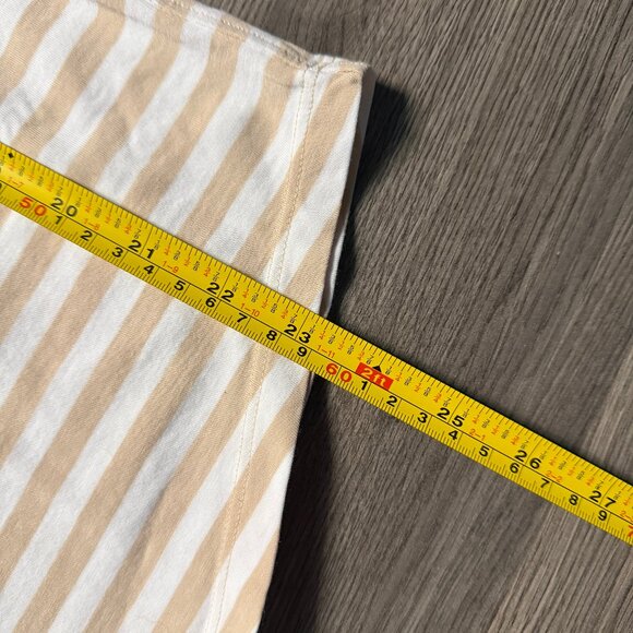 Lululemon Women's Love V-Neck T-Shirt - White/Tan Stripe - Picture 5 of 5